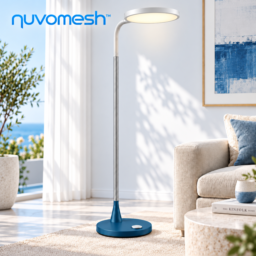 nuvomesh™ Living Room Floor Lamp with Foot Control and Adjustable Light Settings
