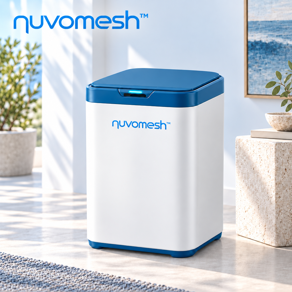 nuvomesh™ Automatic Trash Can with Motion Sensor Lid and Square Indoor Body