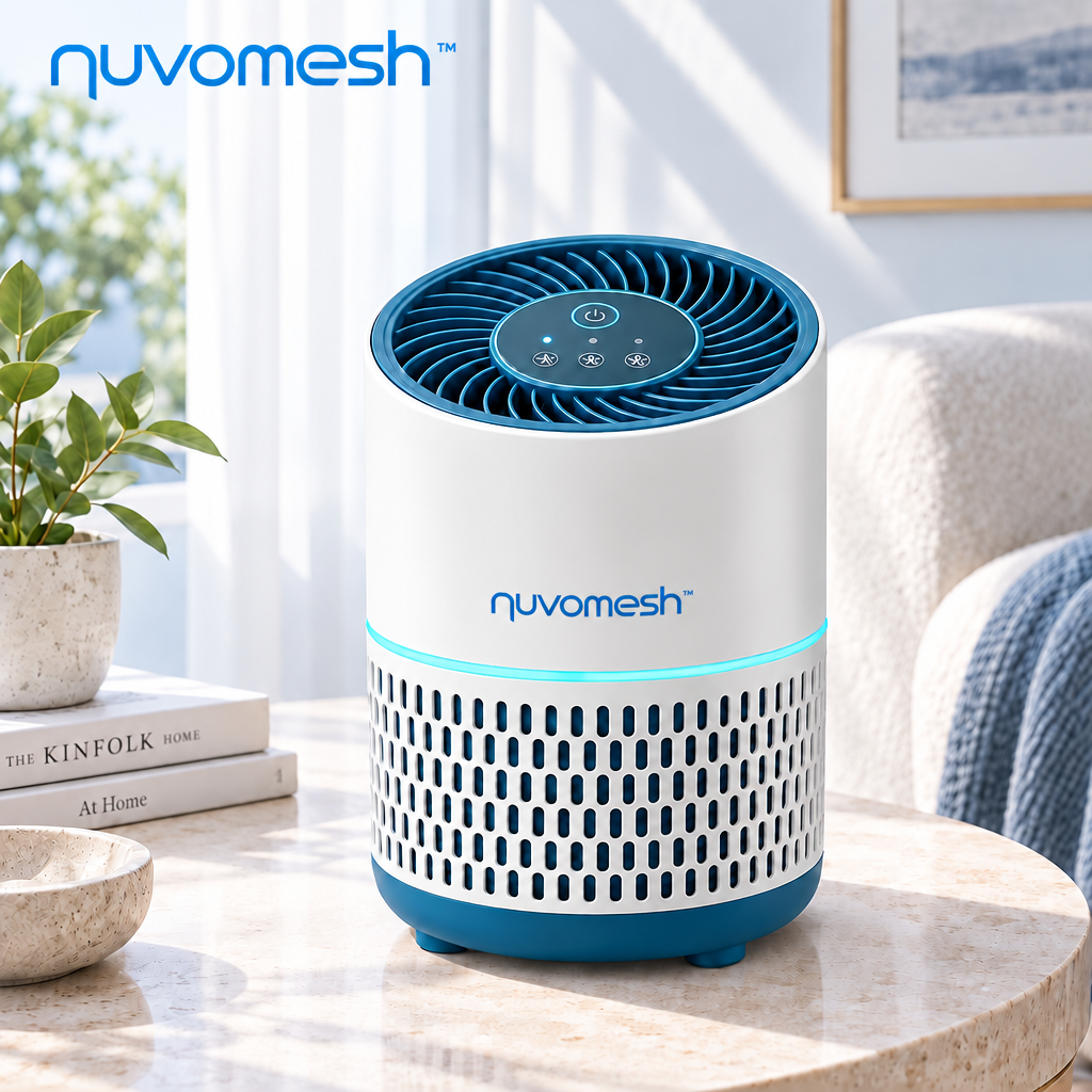 nuvomesh™ Compact Air Purifier with Multi-Speed Control and Replaceable Filter