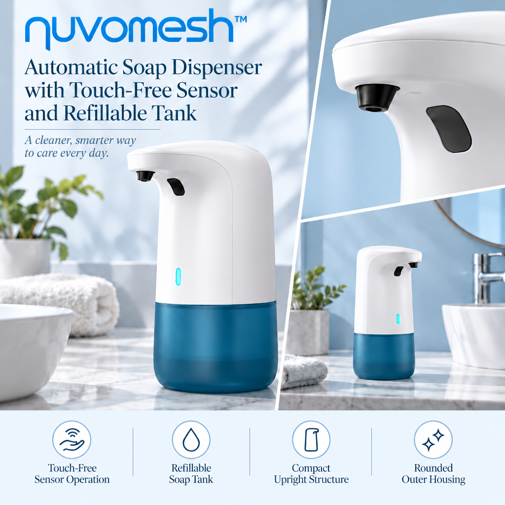 nuvomesh™ Automatic Soap Dispenser with Touch-Free Sensor and Refillable Tank