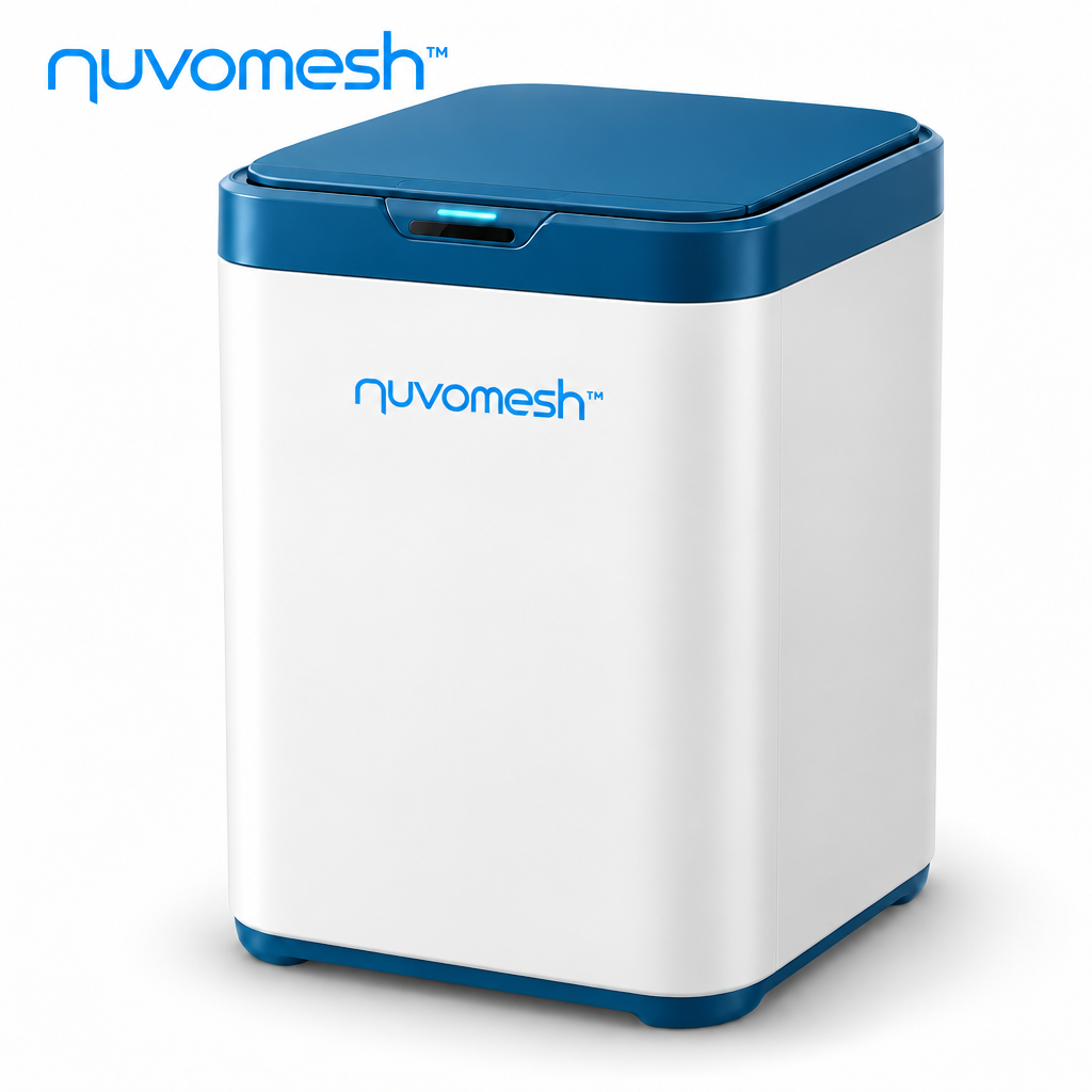nuvomesh™ Automatic Trash Can with Motion Sensor Lid and Square Indoor Body