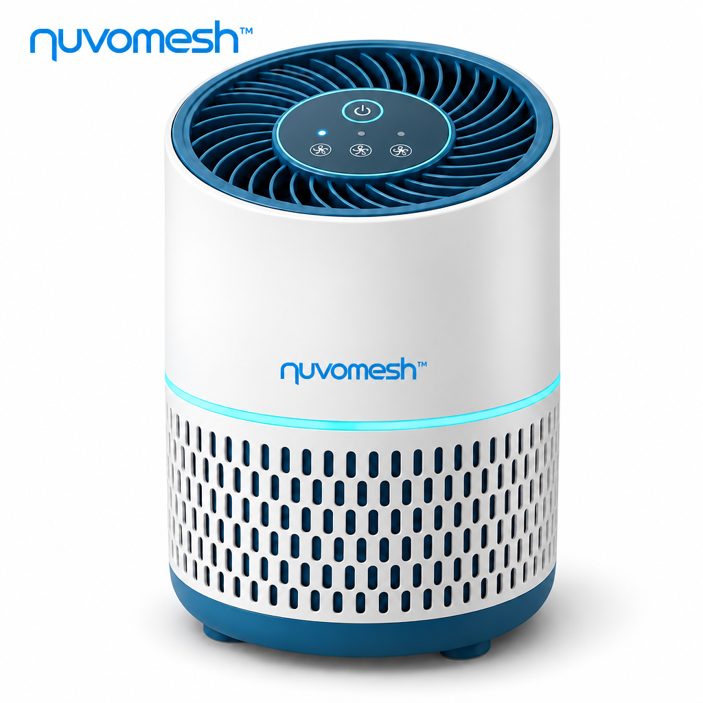 nuvomesh™ Compact Air Purifier with Multi-Speed Control and Replaceable Filter
