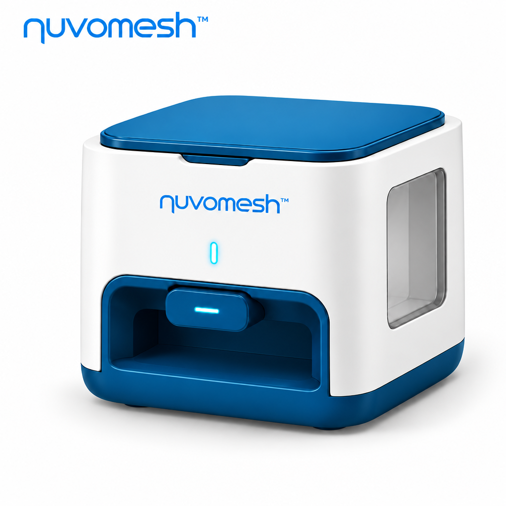 nuvomesh™ Automatic Cotton Pad Dispenser with One-Touch Release and Refillable Storage Compartment